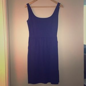 Blue tank dress with pockets